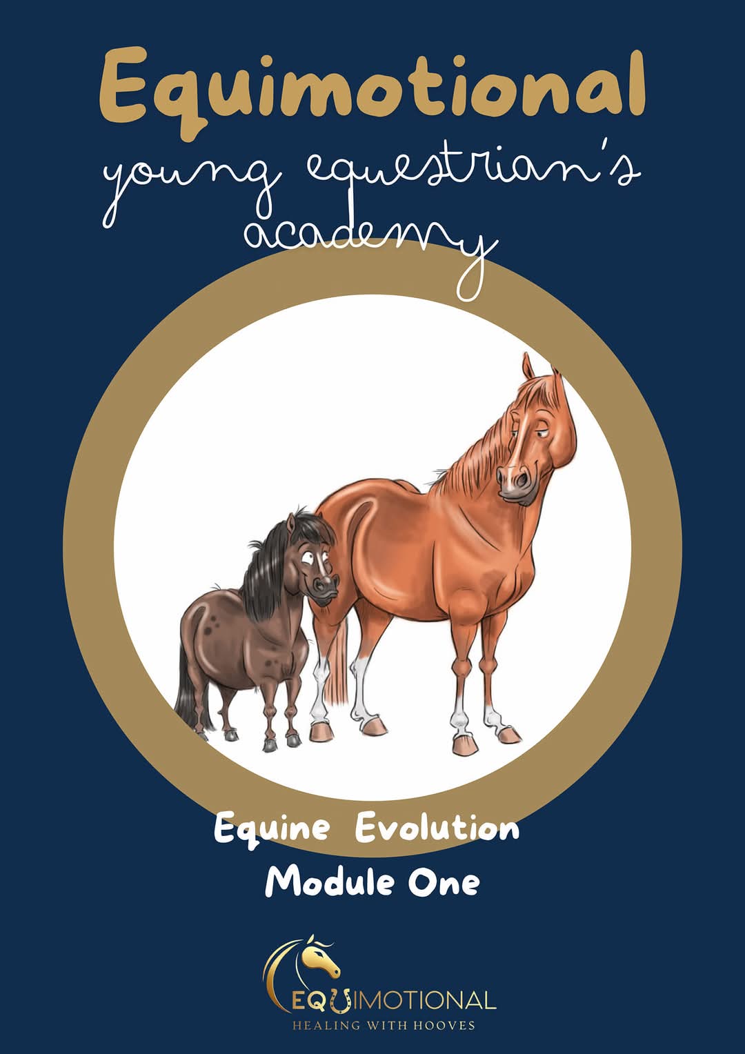 Young Equestrians Academy workbook cover: Equine Evolution, Module One