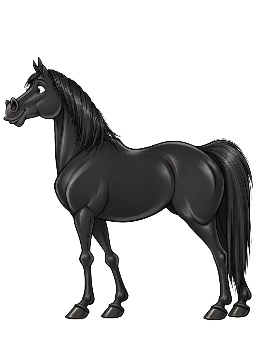Commissioned horse illustration for the Black Beauty Film Adventure