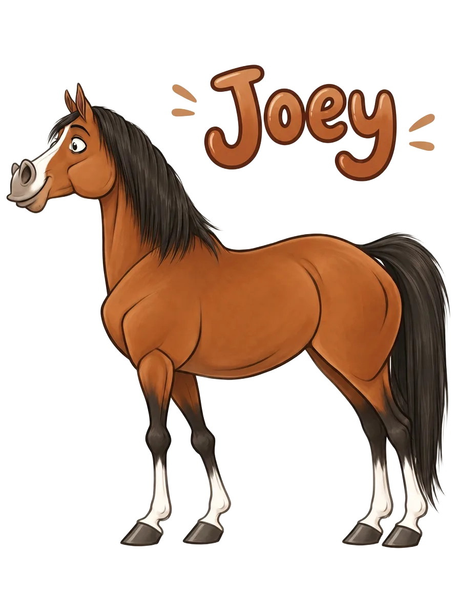 Commissioned illustration of Joey for the War Horse Film Adventure