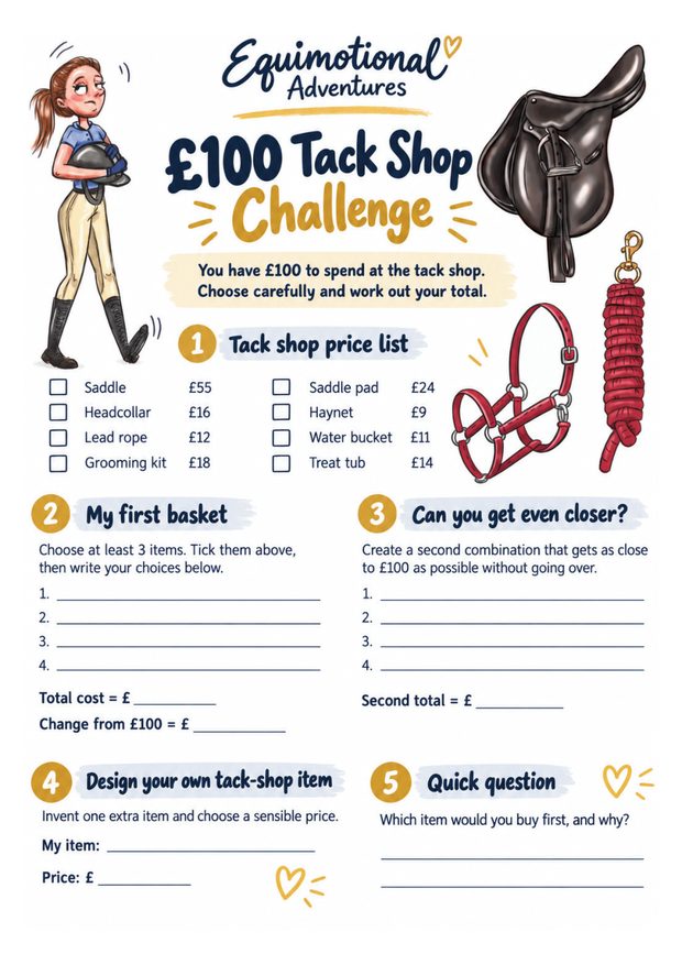 £100 Tack Shop Challenge Mini Adventure cover