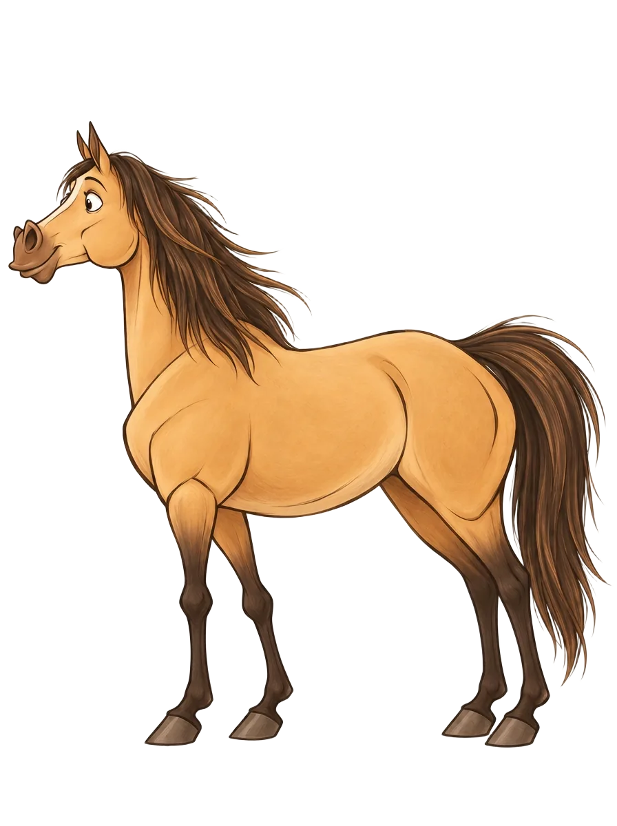 Commissioned horse illustration for the Spirit Film Adventure